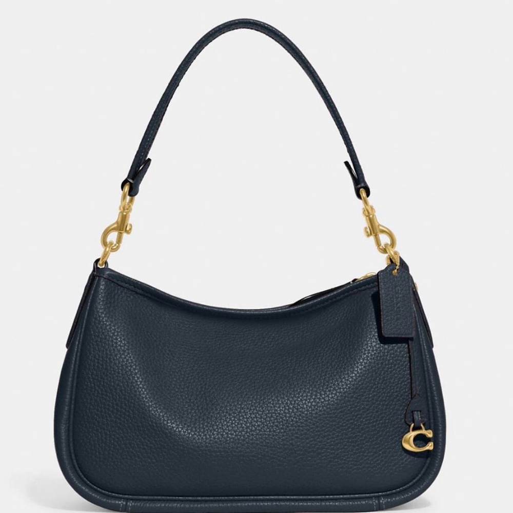 NEW Coach Cary Navy Leather Crossbody Bag with Gold Accents